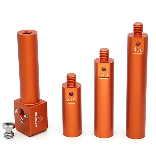 SZJELEN19mm Rod Mounting Bracket with 3/8 Screw and Anti Twist,4 Sections of Length to Match for Arri Red Sony Camera (Orange)
