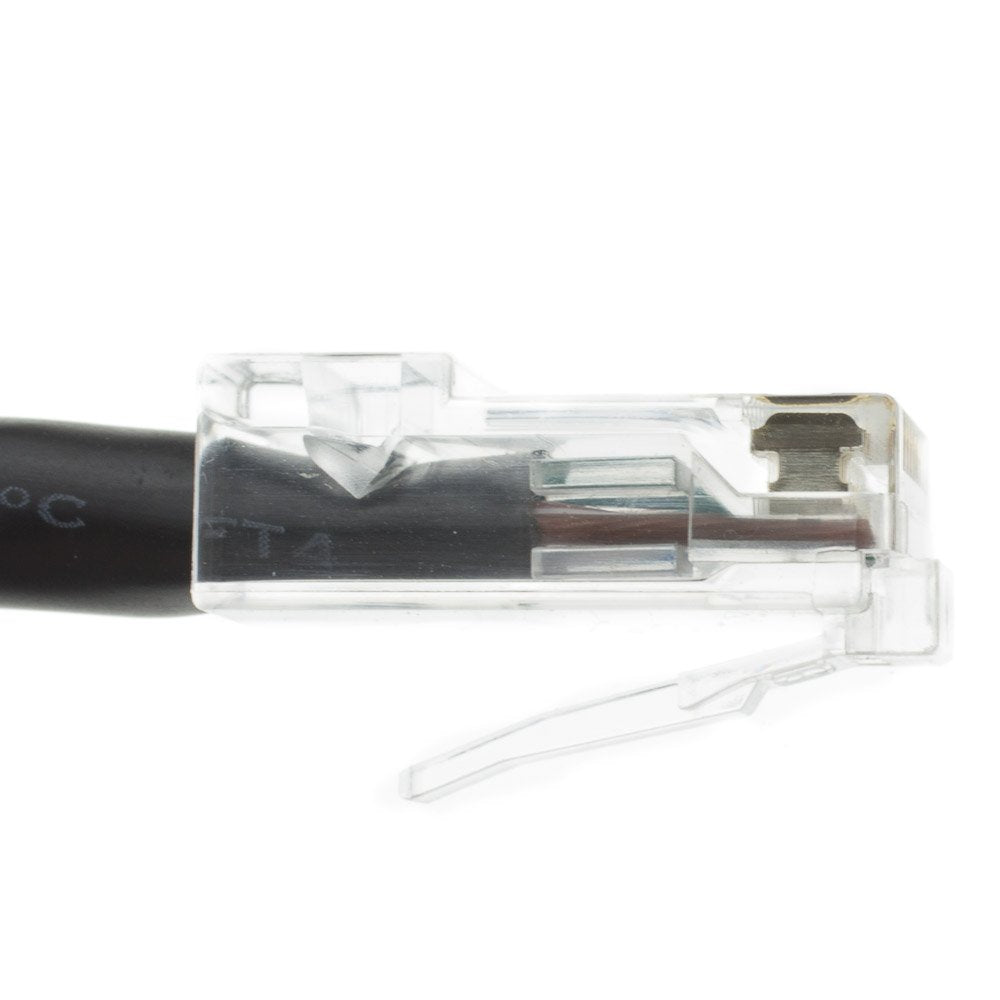 CableWholesale Cat5e UTP Ethernet Cable, Bootless, PoE, 100 ft, Black