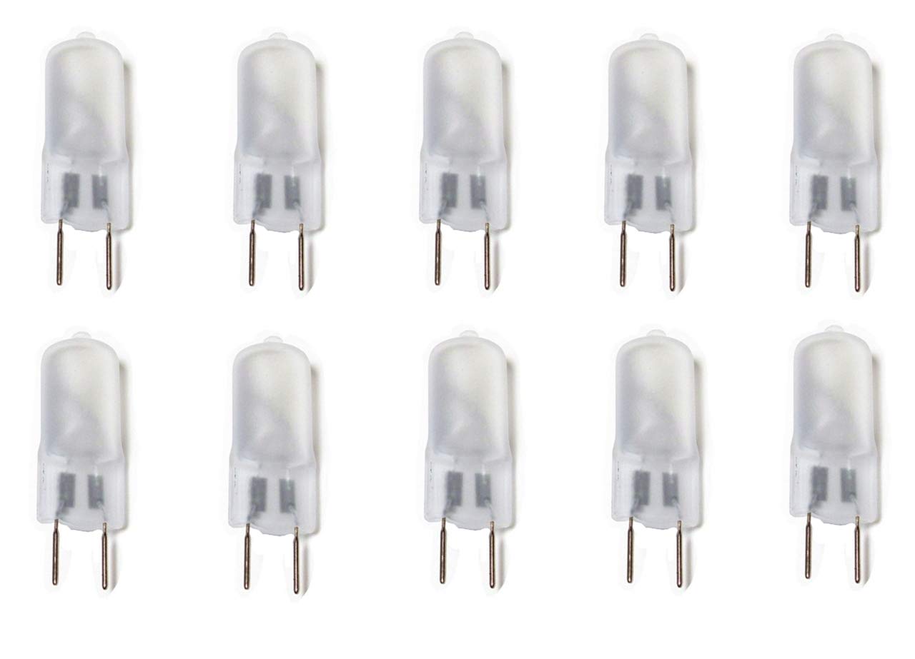 G8 Frosted Halogen Bulbs 20W G8 20 Watt 120V Halogen Light Bulbs T4 JCD Type 120V Bi-Pin Base G8 Lamp for Under Cabinet Puck Lighting, Frosted Glass