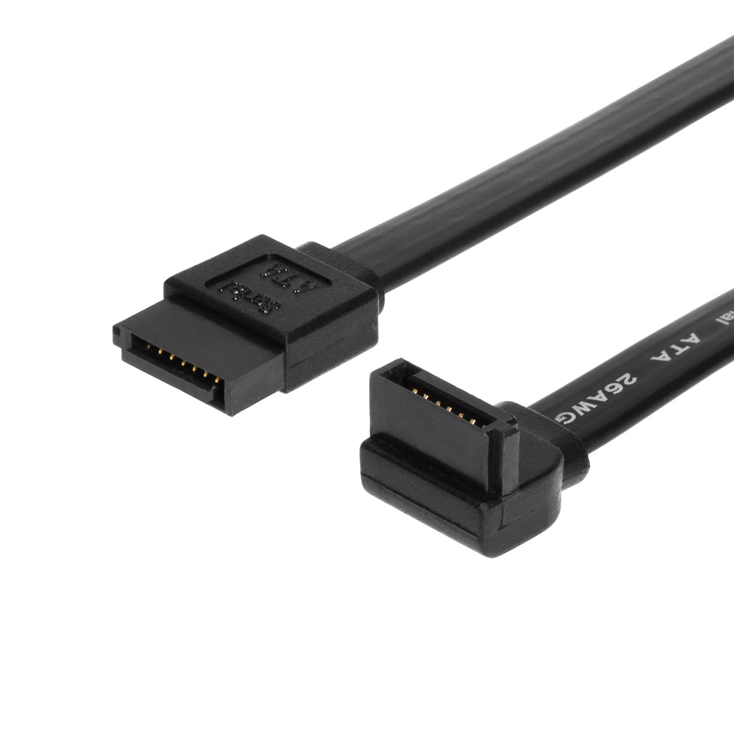 SATAGear 8 inch SATA III Device Cable Straight to Right Angle (SS-02MSR)