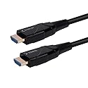 Monoprice 4K High Speed Fiber Optic HDMI Cable - 4K@60Hz, 18Gbps, HDR, Active Optical Cable (AOC), 98ft, Black