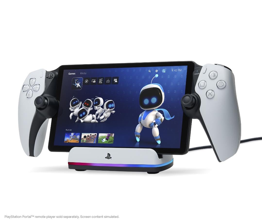 PowerA Charging Station for PlayStation Portal™ Remote Player with Lumectra™, RGB Lighting, USB Powered, Magnetic Charger, Charge and Display