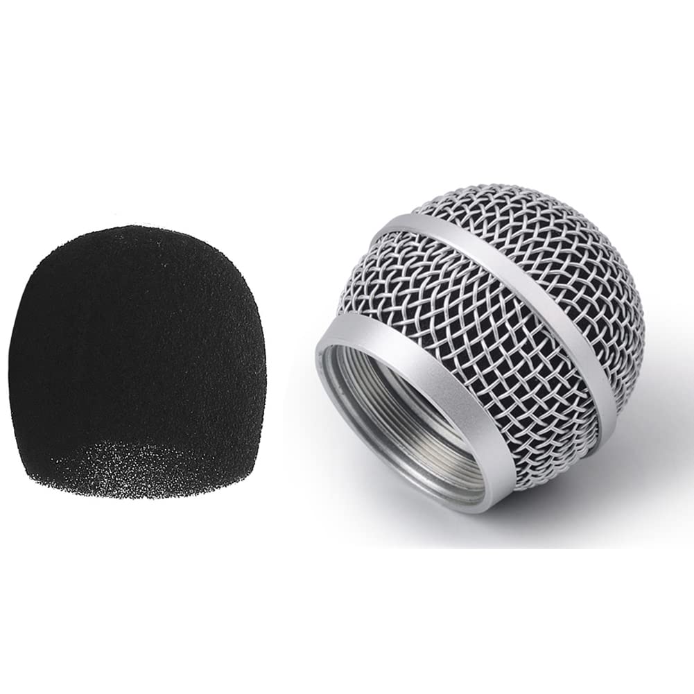 JXRYWF Replacement Ball Head Mesh Microphone Grille for Shure PG48 PG58 PGA48 PGA58 PGX2 BLX288 PG288 PGX24 Microphone