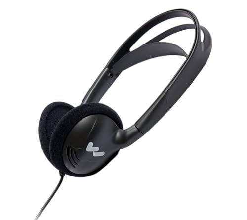 Williams Sound HED 027 Heavy-duty Folding Mono Headphones, Adult Size, 100mW Max Power Input, 3.5mm Plug, 39" Cord, Compatible with Williams AV