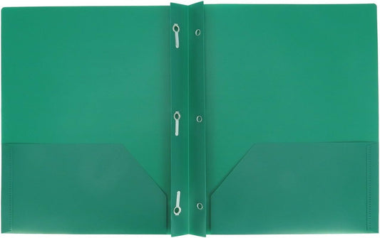 Plastic Folder with Prongs 2 Pocket - up&up (Green)
