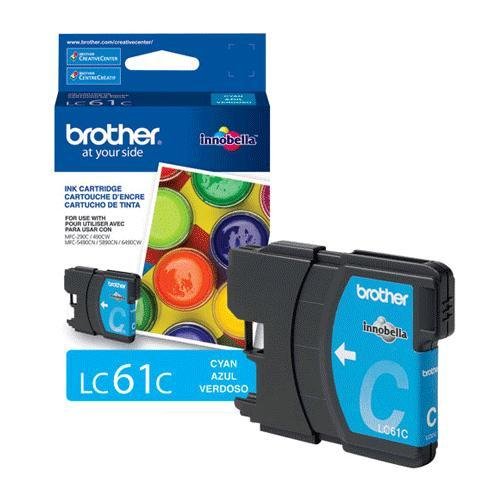 Brother LC61C Original Ink Cartridge - Inkjet - 325 Pages - Cyan - 1 Each