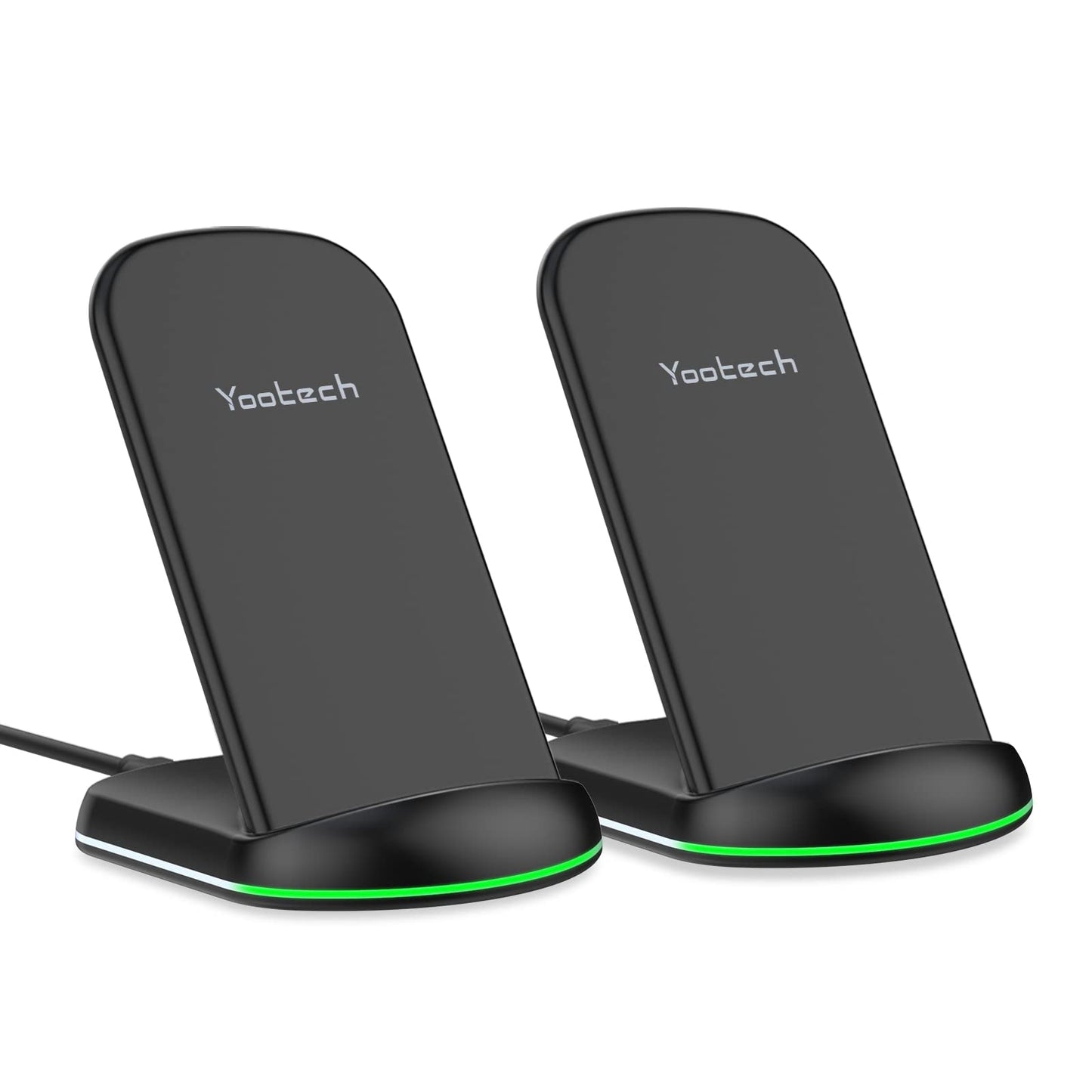 Yootech [2 Pack] Wireless Charger,10W Max Wireless Charging Stand,Compatible with iPhone 17/17 Pro/17 Pro Max/Air/16/15/14/13/SE 2022/12/11/X/8,Galaxy