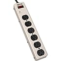 Tripp Lite 6 Outlet Surge Protector Power Strip, 6ft Cord, Industrial, Metal, Lifetime Limited Manufacturer's Warranty (PM6NS)