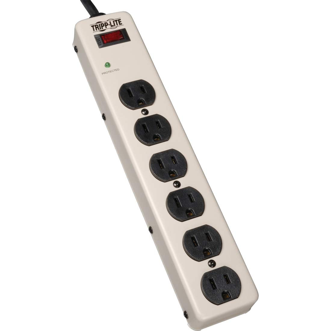 Tripp Lite 6 Outlet Surge Protector Power Strip, 6ft Cord, Industrial, Metal, Lifetime Limited Manufacturer's Warranty (PM6NS)