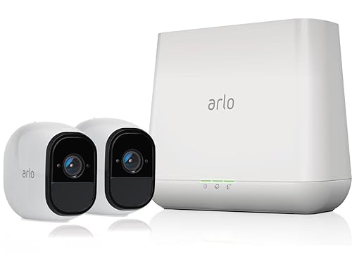 arlo Pro - Wireless Home Security Camera System | Rechargeable, Night vision, Indoor/Outdoor | 2 camera kit (VMS4230-100NAR) (Renewed)