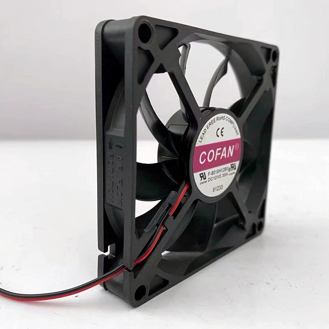 F-8015H12BII COFAN 12V 80mm Fan, 12V 0.35A 8015 Chassis and Large air Volume Fan
