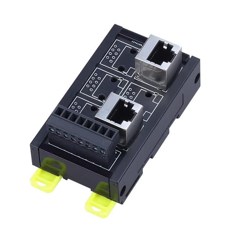 Shao Dong RJ45-8P 2-Port RJ45 Network Port to Terminal Block 8-pin Wiring Terminal Crystal Head Socket Adapter Board hub