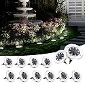 SOLPEX Solar Ground Lights, 12 Pack Solar Lights Outdoor Waterproof, 8 LED Solar Powered Landscape Lighting for Garden Yard Patio Pathway Driveway