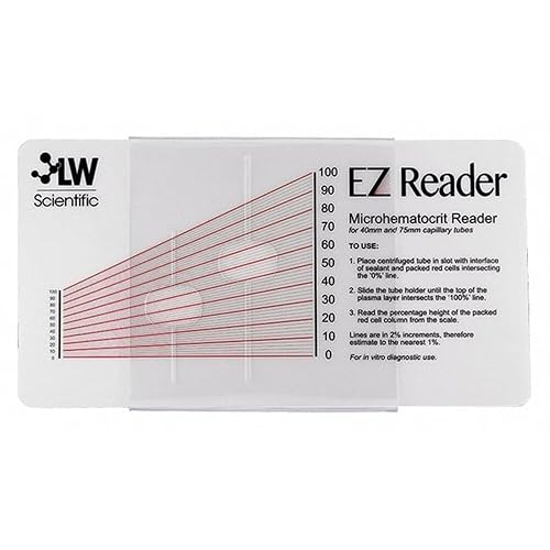 Lw Scientific Hematocrit Reader Card,7 1/2 in L ZCP-EZRD-HEM7-1 Each