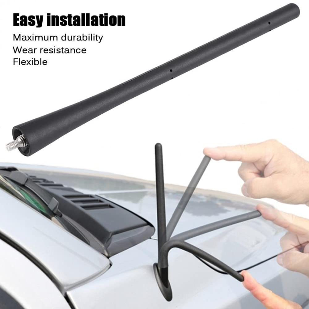 7'' Harley Short Antenna Mast Antenna Flexible Rubber AM/FM for 1989-2017 Har-Ley Electra Road Tour Ultra Classic Pack of 2