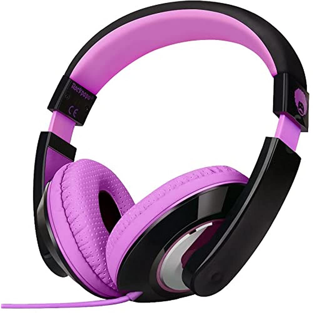 rockpapa Comfort Kids Headphones for School, Lightweight Childrens Boys Girls Teens Over-Ear Headphones Wired 3.5mm for CD DVD Player Tablet Phone…