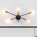 VANZARLA Modern Wall Sconce, Wall Lights for Living Room, Bath Light Wall Mount, Industrial Bathroom Vanity Light, 5-Light Sputnik Flush Mount Light