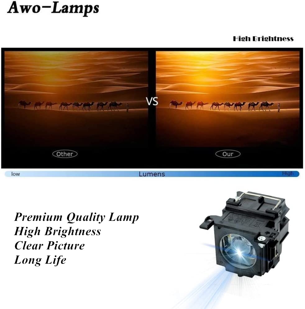 AWO DT00751 / 78-6969-9875-2 / RLC-017 Replacement Lamp Bulb with Housing for HITACHI