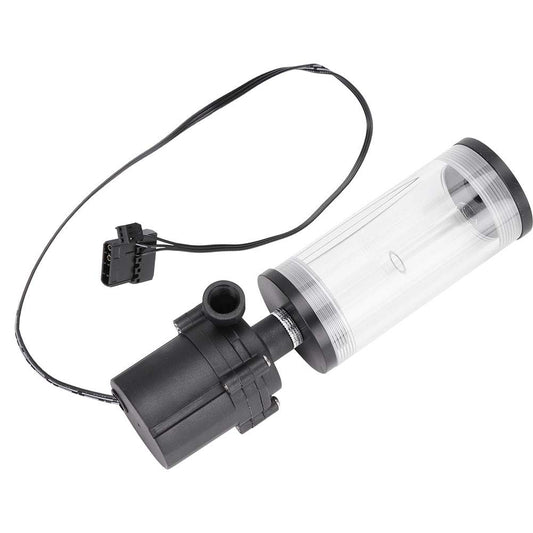 Water Cooling with Pump, G1/4 19W SC600 Acrylic Computer DIY Water Cooling Cylinder Reservoir, Heat and Pump (110mm)