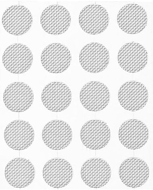 20Pcs Silver Earbud Filter Set - 4mm Protective Mesh for in-Ear Headphones | Durable Dustproof Earphone Accessories with Easy-Replacement Design