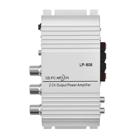 Stereo Amplifier, Mini 20W 2 Channel HiFi Stereo Bass Power Amplifier, Home/Car Audio Digital Amp Support 3.5mm Audio Jack Input Port