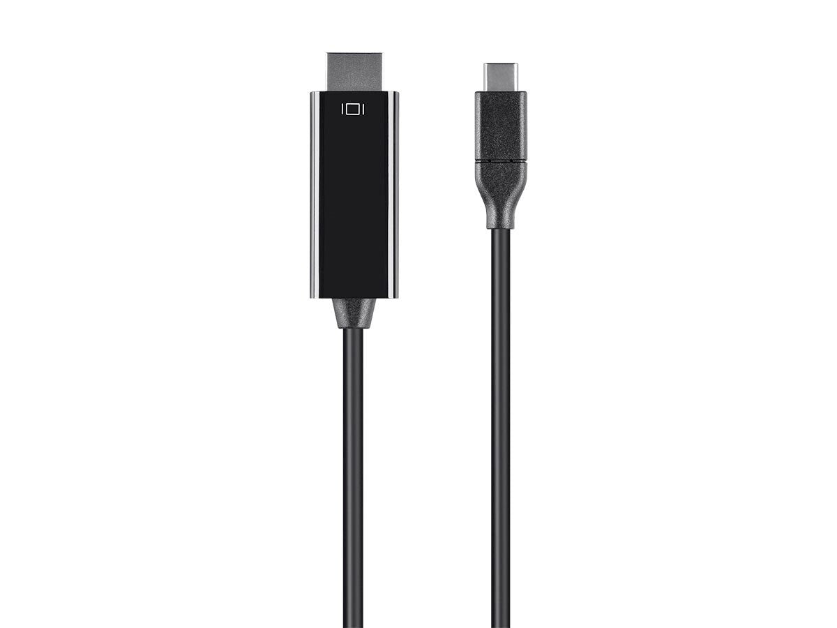 Monoprice USB Type-C 3.1 to HDMI Cable - 5Gbps, 4K@30Hz, Mirror or Expand You PC Display, Plug-n-Play, 6 Feet, Black