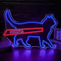 MEOWFIA Neon Sign for Wall Décor USB Powered Funny Cat Led Sign Dimmable Football Neon Light for Sport Bar Bedroom Game Room Gift for Sport Fans (16.7