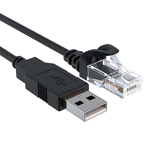 CableRack 6ft USB to RJ45 Rollover Console Cable for Cisco