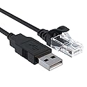 CableRack 6ft USB to RJ45 Rollover Console Cable for Cisco