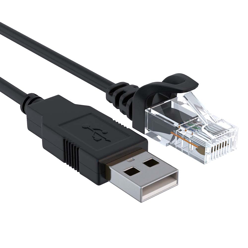 CableRack 6ft USB to RJ45 Rollover Console Cable for Cisco