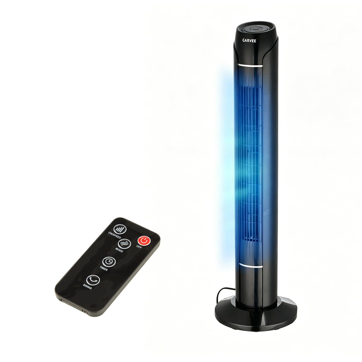 Garvee Tower Fan with Upgraded DC Motor, 56dB Quiet 36 in Floor Fan for Bedroom, 18ft/s Airflow, 60° Oscillating Standing Fan with Remote & Touch