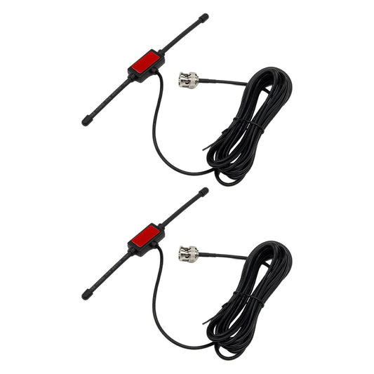 2pcs VHF UHF Car Truck Police Scanner Adhesive Mount Antenna Vehicle Ham Radio Amateur Radio Mobile Scanner BNC Male Dipole Antenna Compatible
