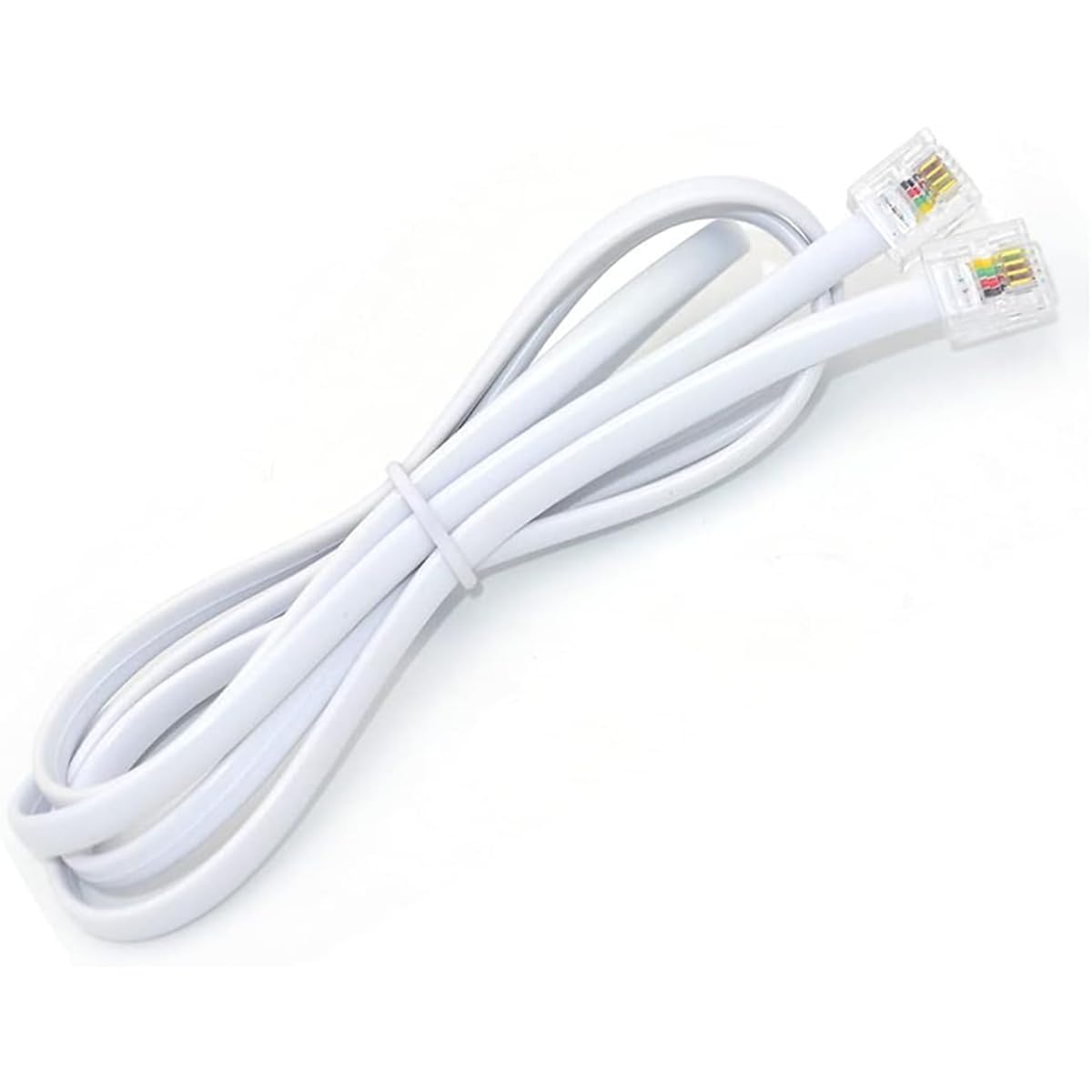 NEORTX RJ11 to RJ11 Cable 3ft, 1 Meter Phone Cord Telephone Line Extension Cord Cable Wire Male to Male 6P4C Modular Plug for Landline Telephone Fax