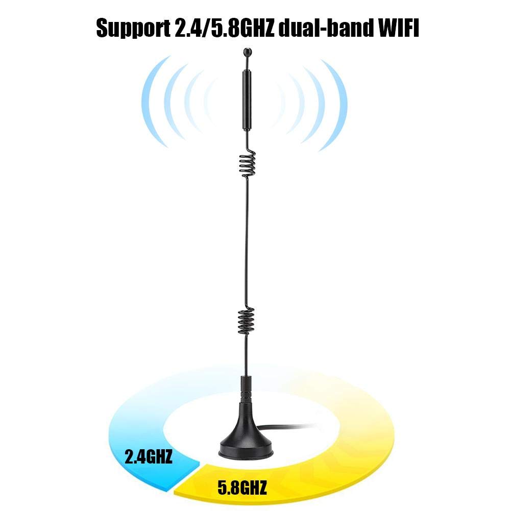2.4/5GHZ Omnidirectional Router for Router Network Card Antenna Dual Band SMA Inner Hole Female 12DBi High Gain Antenna
