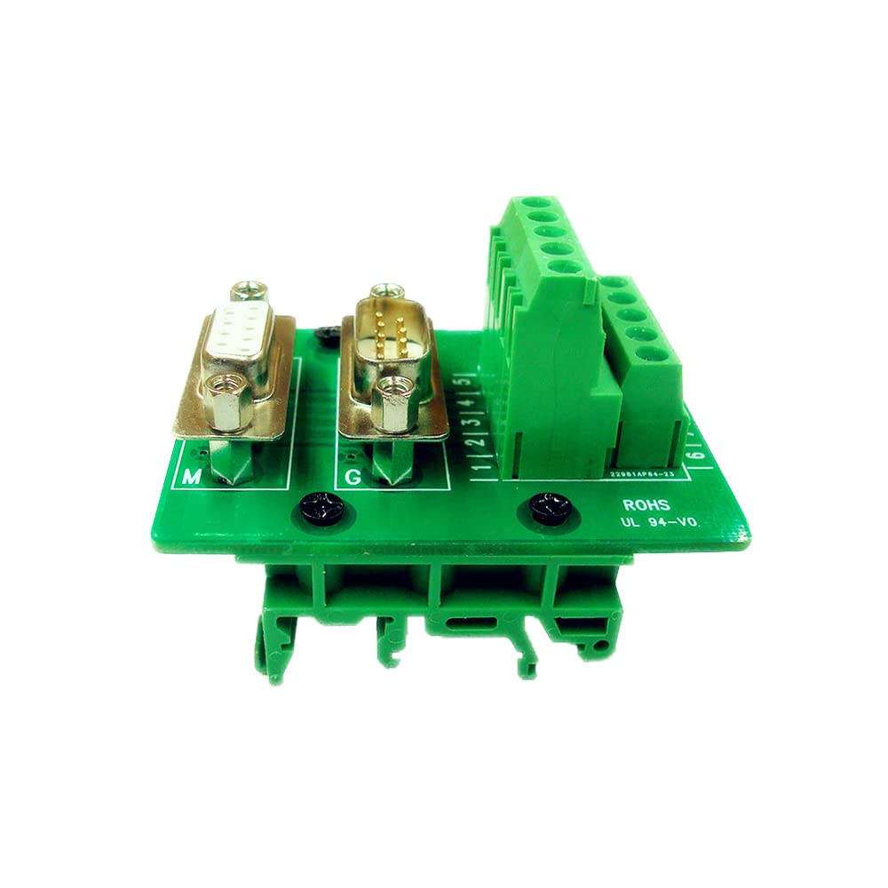 Twinkle Bay DB9 Breakout Connector RS232 Serial 9 Pin Connector Db9 Terminal (Male and Female Adapter)