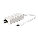 j5create USB-C to Gigabit Ethernet Adapter - Type C to RJ45 Network LAN Converter - Compatible with MacBook Pro/Air, iPad Pro, Surface Pro, Dell XPS