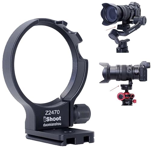 iShoot Lens Collar Tripod Mount Ring Compatible with Nikon Nikkor Z 24-70mm f/2.8 S Lens, Lens Support Holder Bracket Bottom is Arca-Swiss Fit Quick