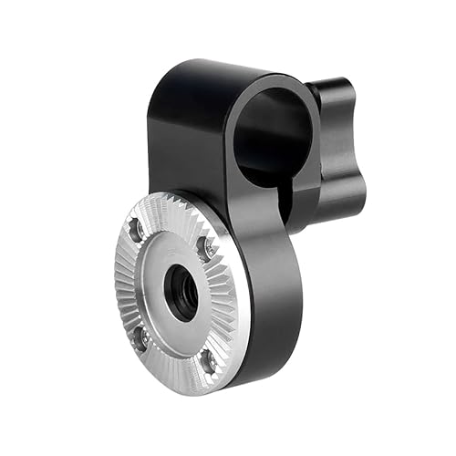 NICEYRIG Rosette Adapter with 15mm Single Rod Clamp, M6 Thread Rosette Mount Applicable for Camera Video Support System