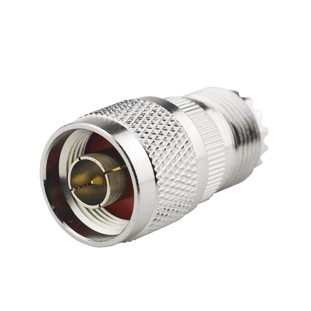 TengKo RF Coaxial Coax Adapter N Male to UHF Female SO-239 Coax Adapter for Wi-Fi Antenna Repeaters Radio Signal Extension Cable (2 Pack)