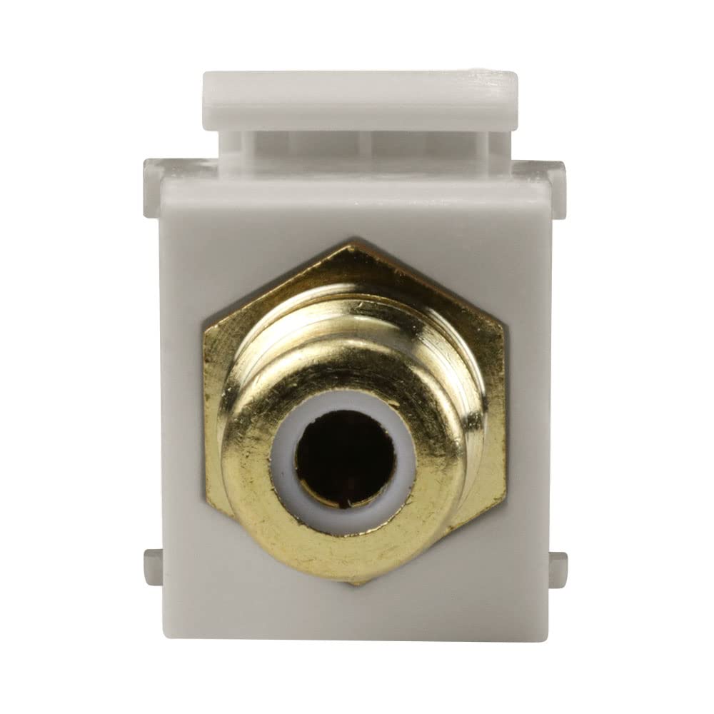 Skywalker Construct Pro F-Connector to RCA Keystone Jack w/ 8 Color Bands (Lt Almond)
