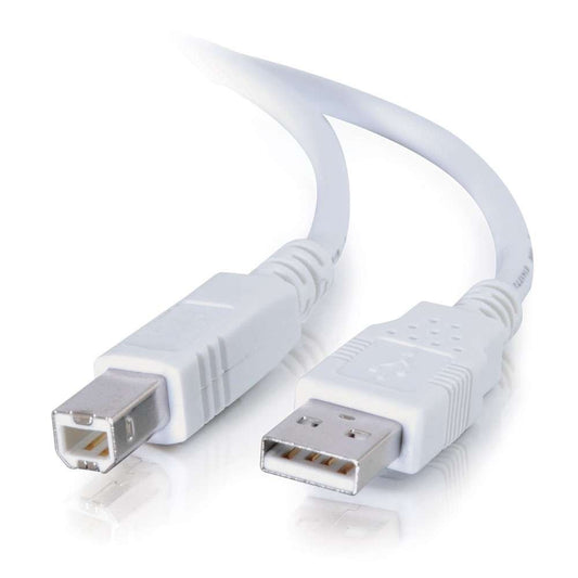 C2G 13400 USB 2.0 A to B USB Cable, 9.84 Feet (3 Meters), White