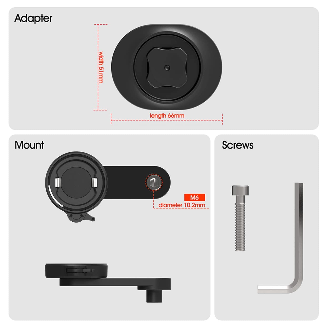 FASTAND Bike Stem Phone Mount with Dual Lock Buckles - CNC Aluminum Center Holder for iPhone & Android | Quick Install | Anti-Shake Clamp