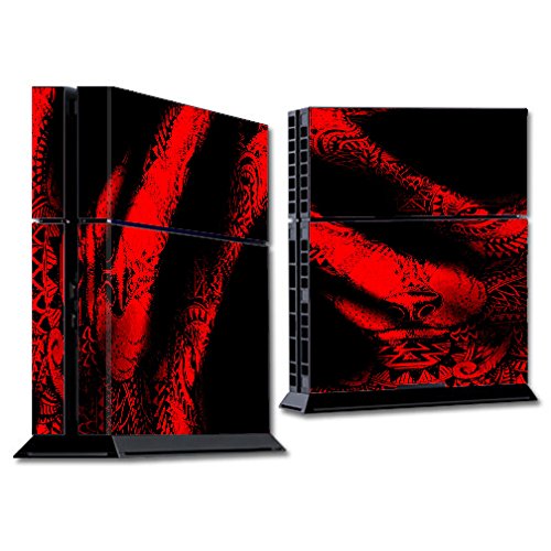 Skin Decal Vinyl Wrap for PS4 Sony Playstation Console (Skins only) / Aztec Lion Red