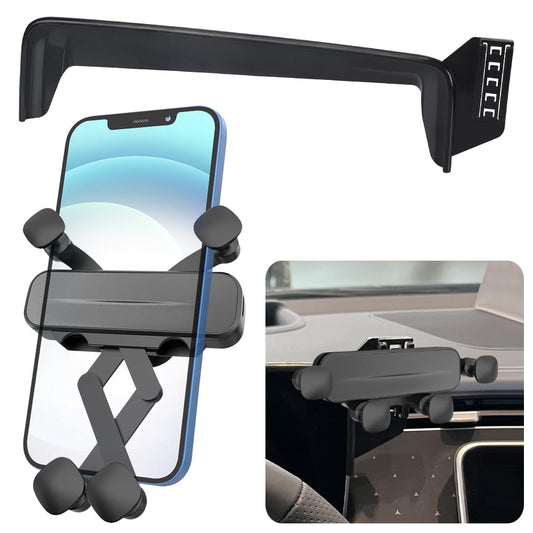 LUNQIN Car Phone Holder Mount for Mercedes Benz EQE 2023 2024 2025 Sedan SUV Auto Accessories Navigation Screen Bracket Interior Decoration Mobile
