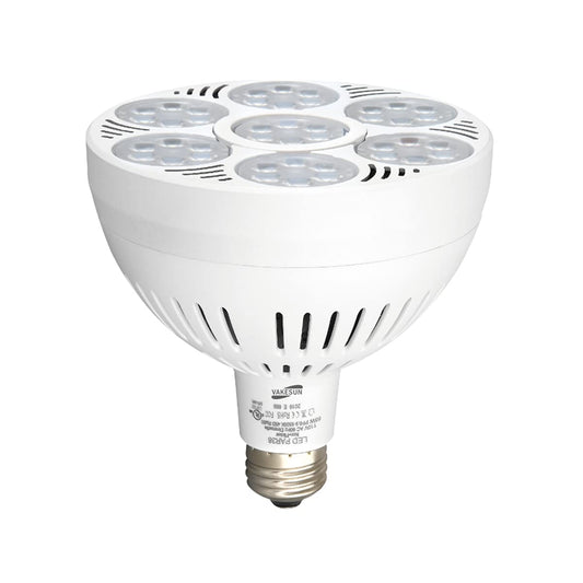 VAKESUN LED PAR38 Spotlight High Lumen 10000K 45° Cool White Lighting Bulb,the lamp Dimensions:4.72" L x 4.72" W x 5.24" H.