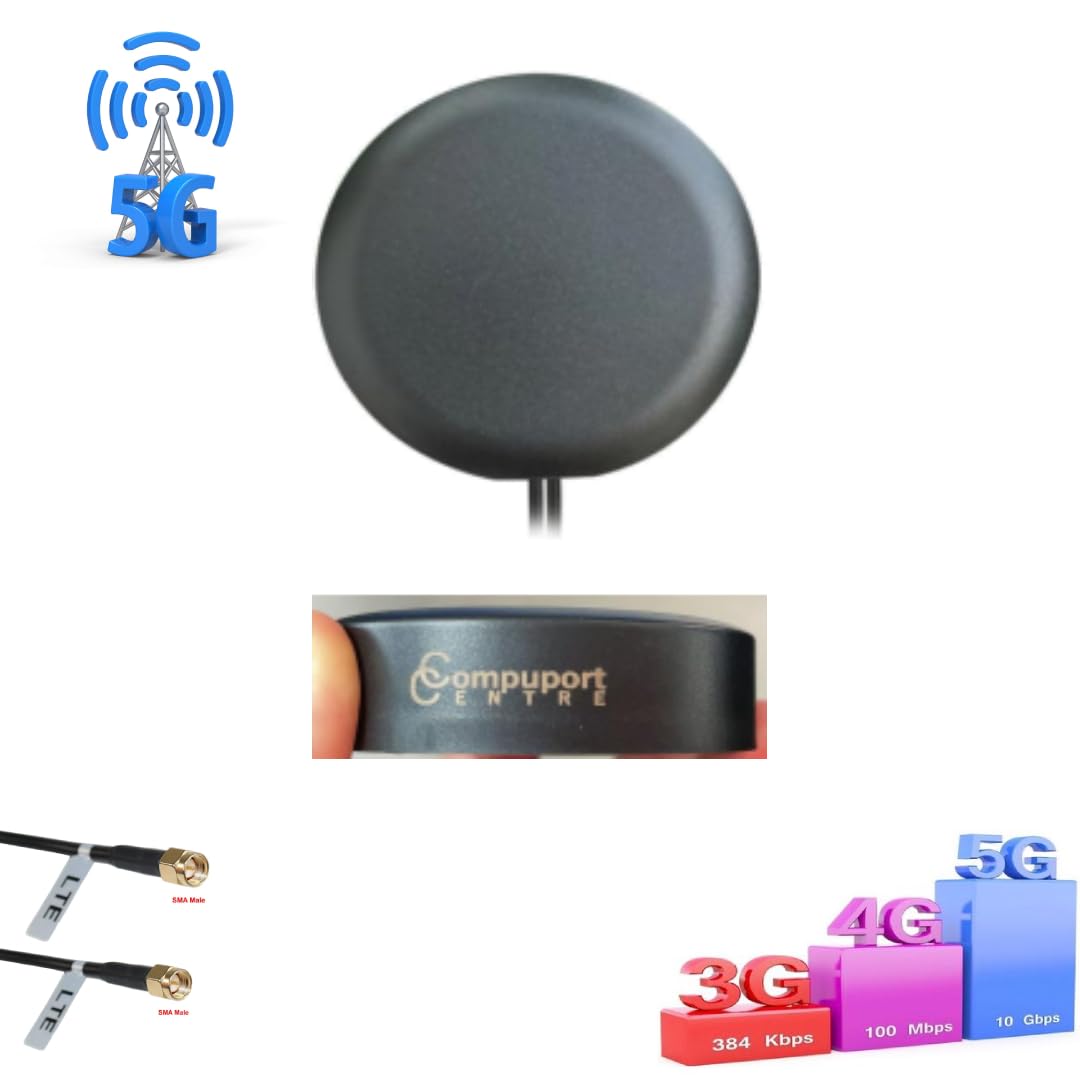 The CompuPort 5G Cellular Omni-Directional Magnetic/Adhesive Mount Puck Antenna is Designed for a Range of Cellular Applications, Including IoT
