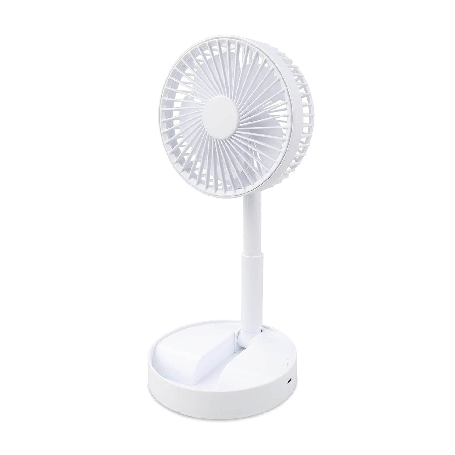 Foldable Portable Fan - Extendable and Adjustable Angle, Low Noise and Lightweight Desk Fan USB and Batt charge