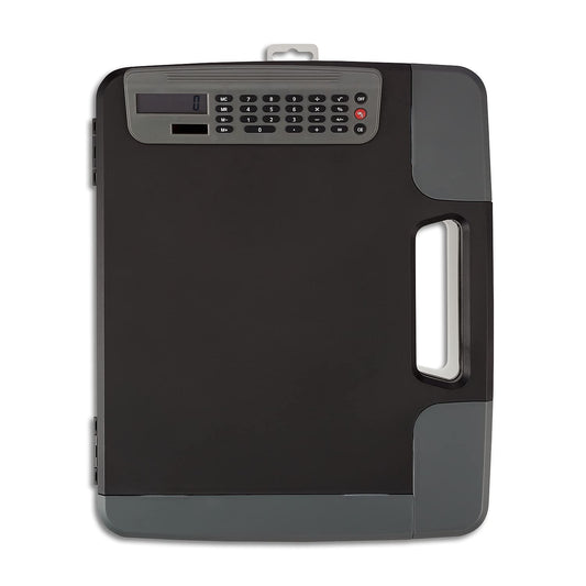 Staples Heavy?Duty Portable Clipboard with Calculator, Black - Multi?Function Clipboard