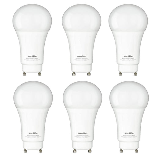 Sunlite A19 GU24 Dimmable Light Bulb, 11 Watts (75W Equivalent) 1100 Lumens, 2 Prong LED Twist and Lock Base, ETL Listed, Rated for Enclosed Fixtures