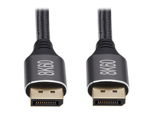 Tripp Lite DisplayPort 1.4 Cable, 8K DisplayPort to DisplayPort Cable, 8K@60Hz, DP to DP, HDR, HBR3, HDCP 2.2, 4:4:4, BT.2020, Gold Plated M/M, 9 Ft